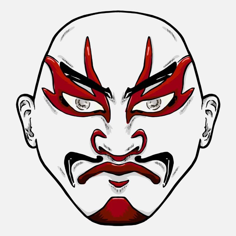 Japanischer Kabuki Gesicht