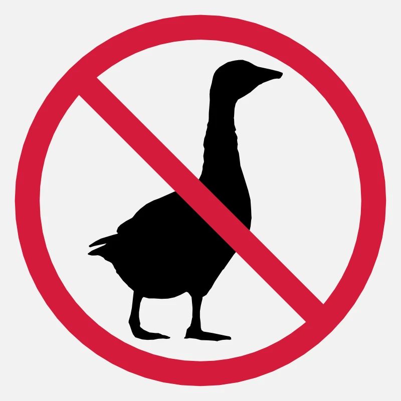 Goose forbidden sign