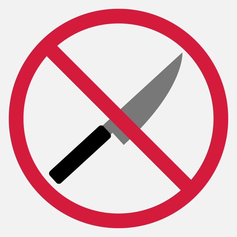 Verboten Schild Messer