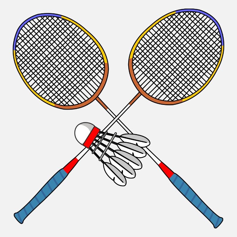 Badmintonschläger und Shuttle