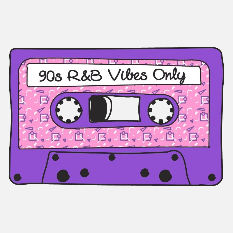 90s R&B Vibes Only Tape Cassette Memphis Graphic
