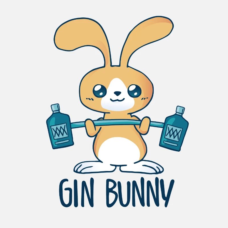 Gin Rabbit - Gym Funny Design - Gin Lovers