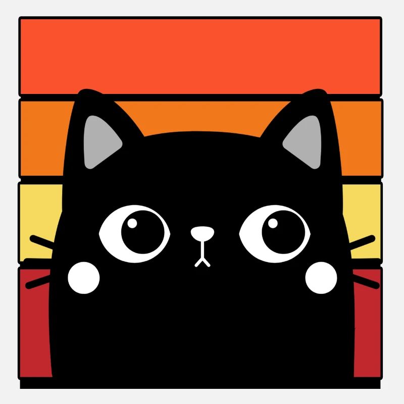 Katze und bunter Hintergrund