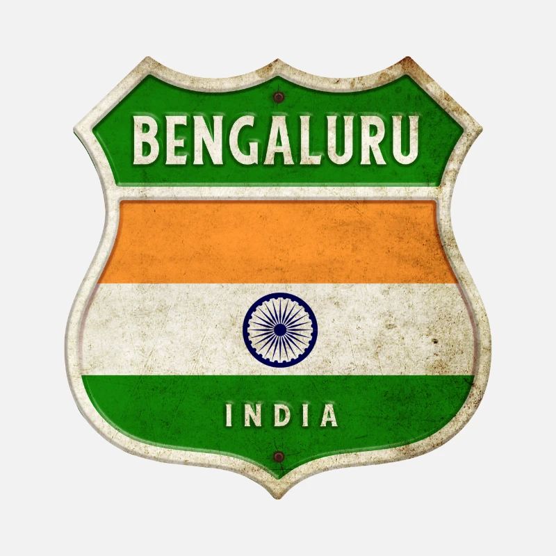 Bengaluru Inde Armoiries Drapeaux Design