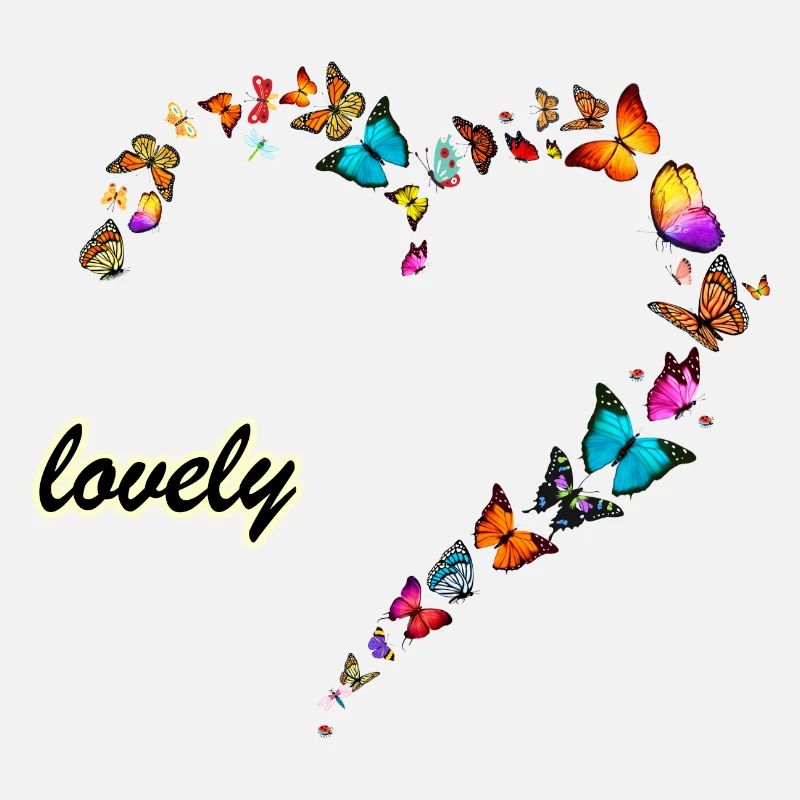 papillons multi lovely heart