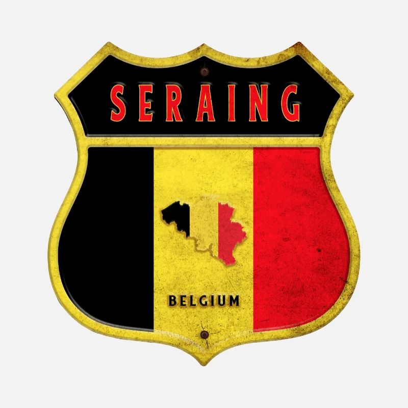 Seraing Belgien Wappen Flaggen Design
