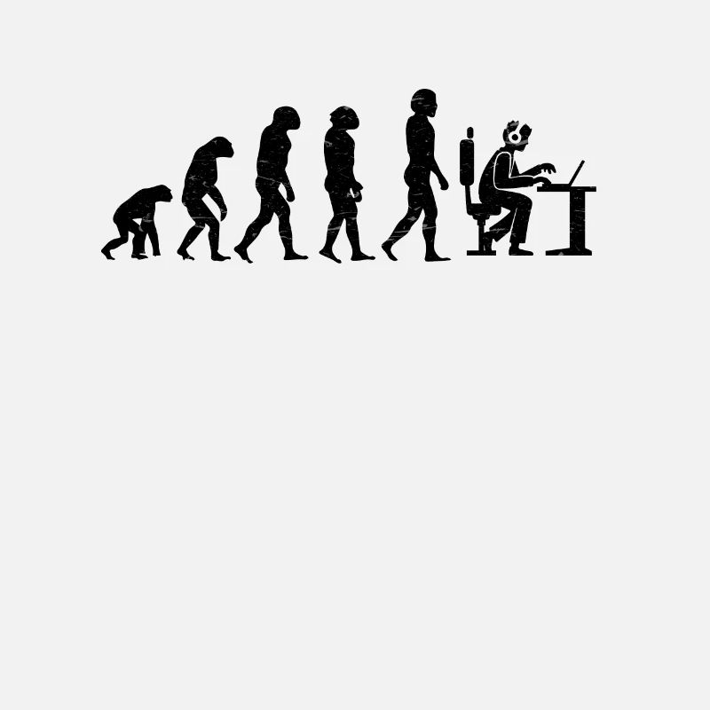 Évolution de Gamer Gambler Nerd Geek Progamer