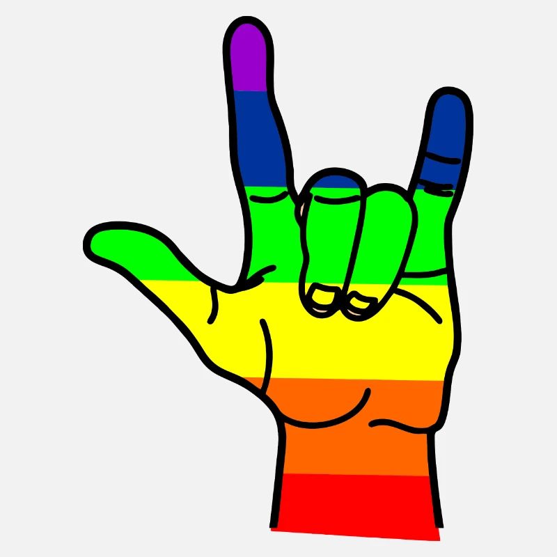 Rainbow hand respect