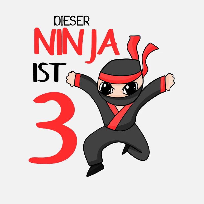 3 Jahre Junge Ninja - 3 Geburtstag - Ich bin 3