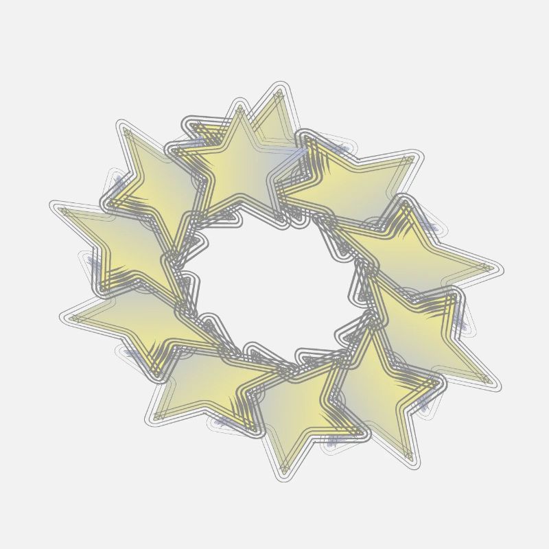 Muster Sternenkreis effect