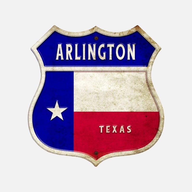 Design du drapeau Arlington Texas Crest
