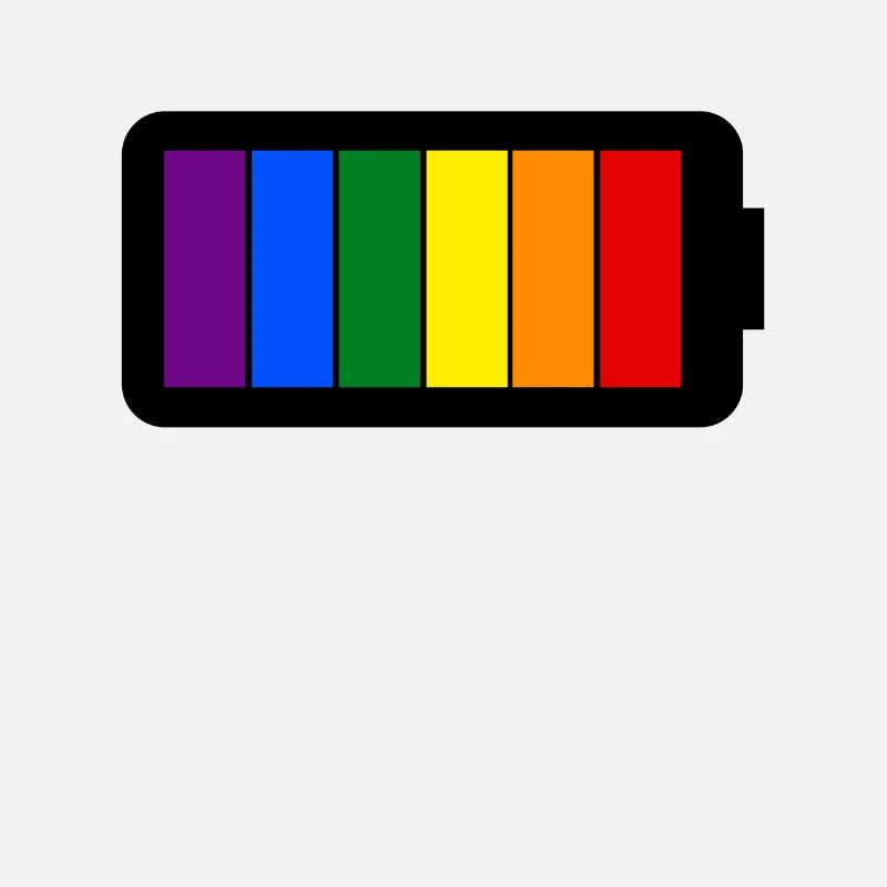 Regenbogenfarben Batterie Loading - Gay Pride