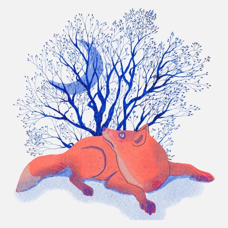 Mondträume unter Blauem Baum