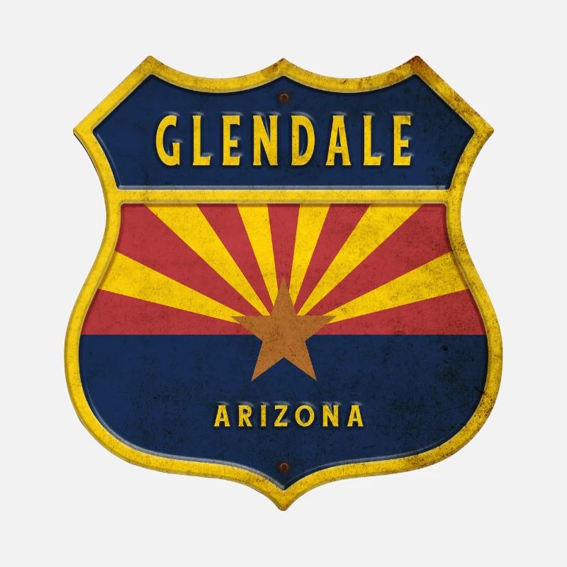 Design du blason du drapeau de Glendale Arizona