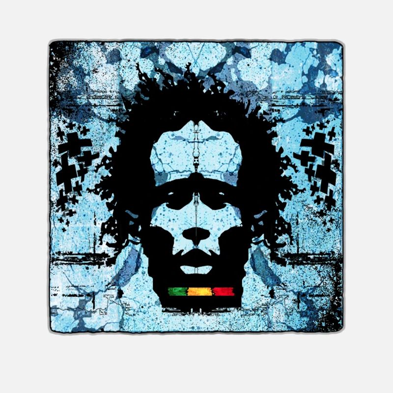 Reggae Mann Portrait mit Graffiti Stil