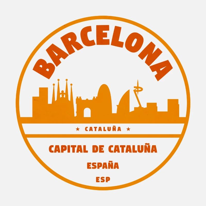 Barcelona Skyline Emblem