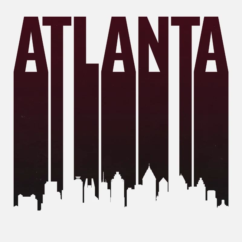 Silhouette verticale de la Skyline d’Atlanta