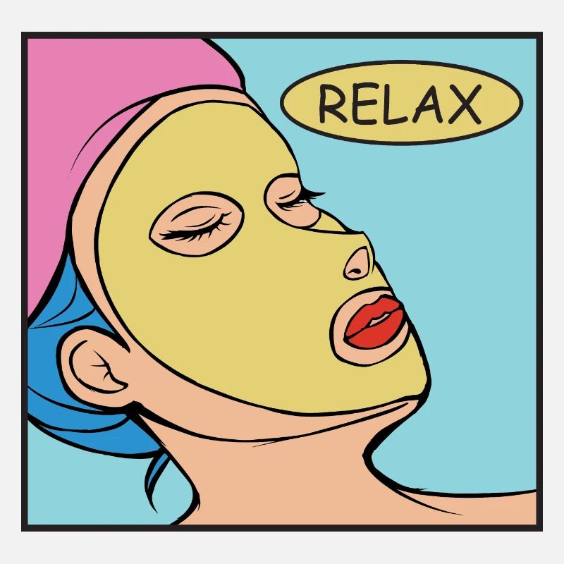 Relax Pop Art Face Mask