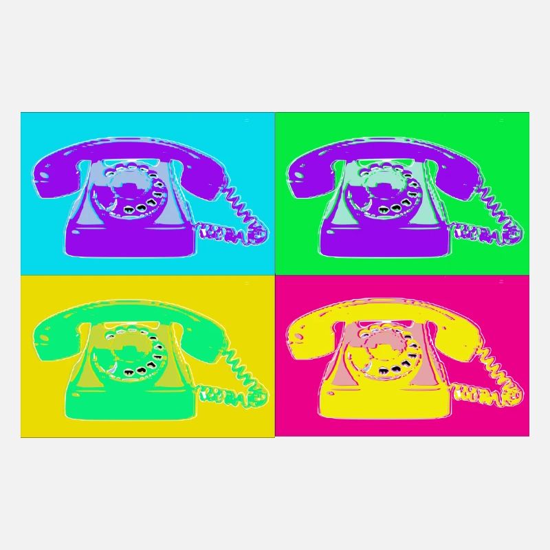 Pop-Art-Quad-Neon-Telefon