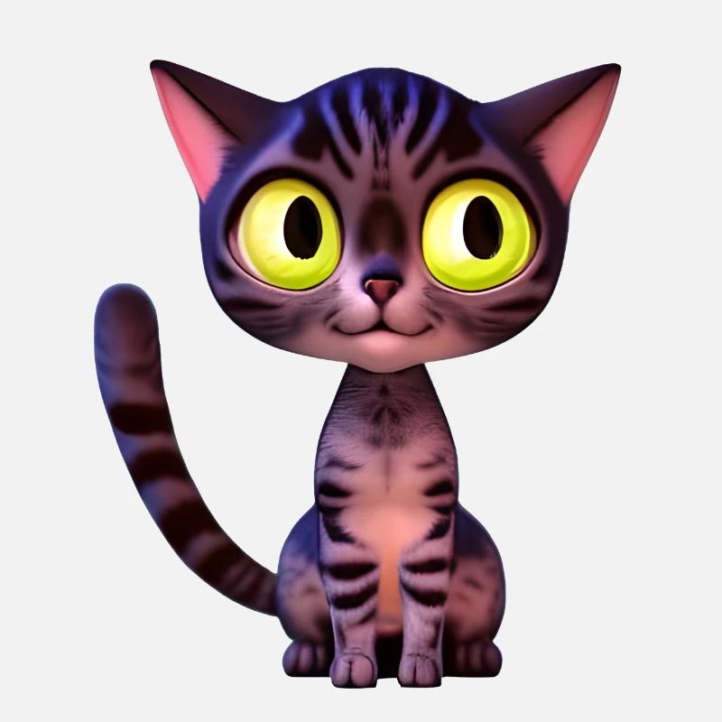 Chat tigre rose gratuit
