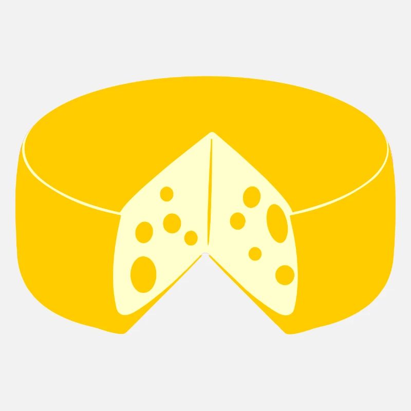 Fromage jaune doré avec pointe coupée