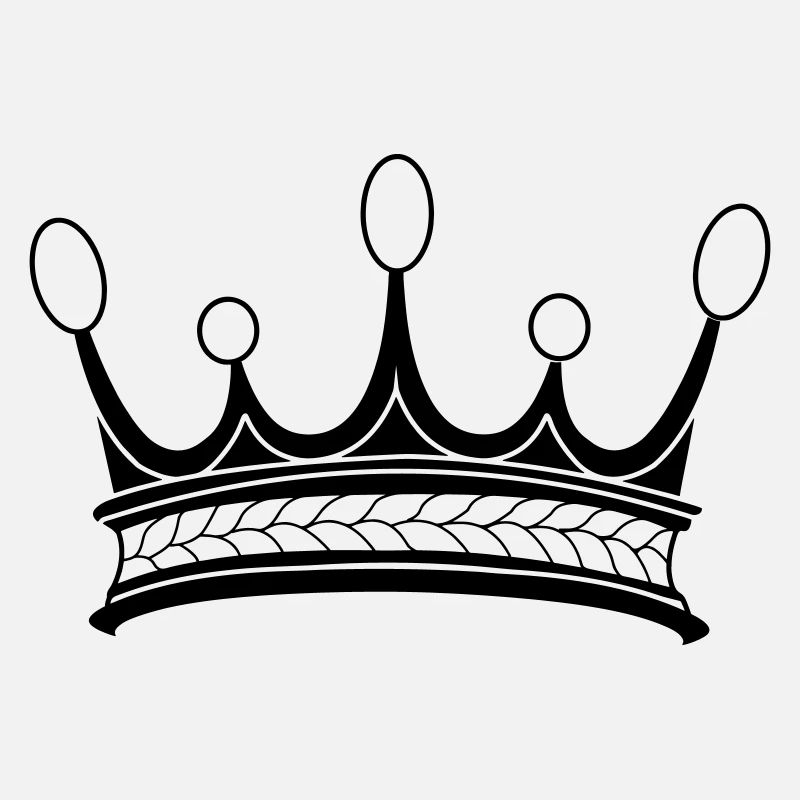 Couronne cinq perles image d’ombre transparente