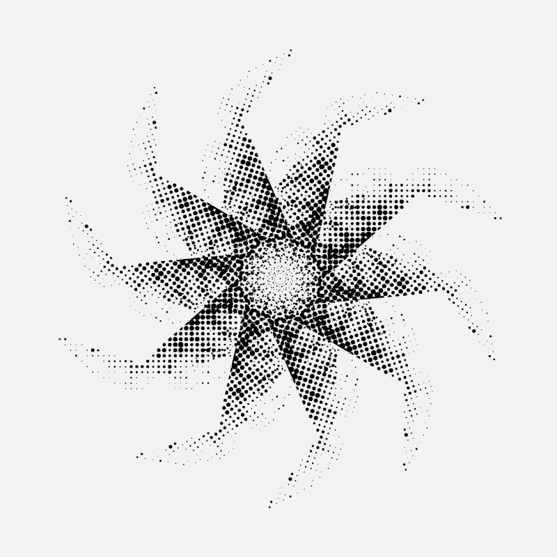 dotted shape gyroscopic polygon pinwheel