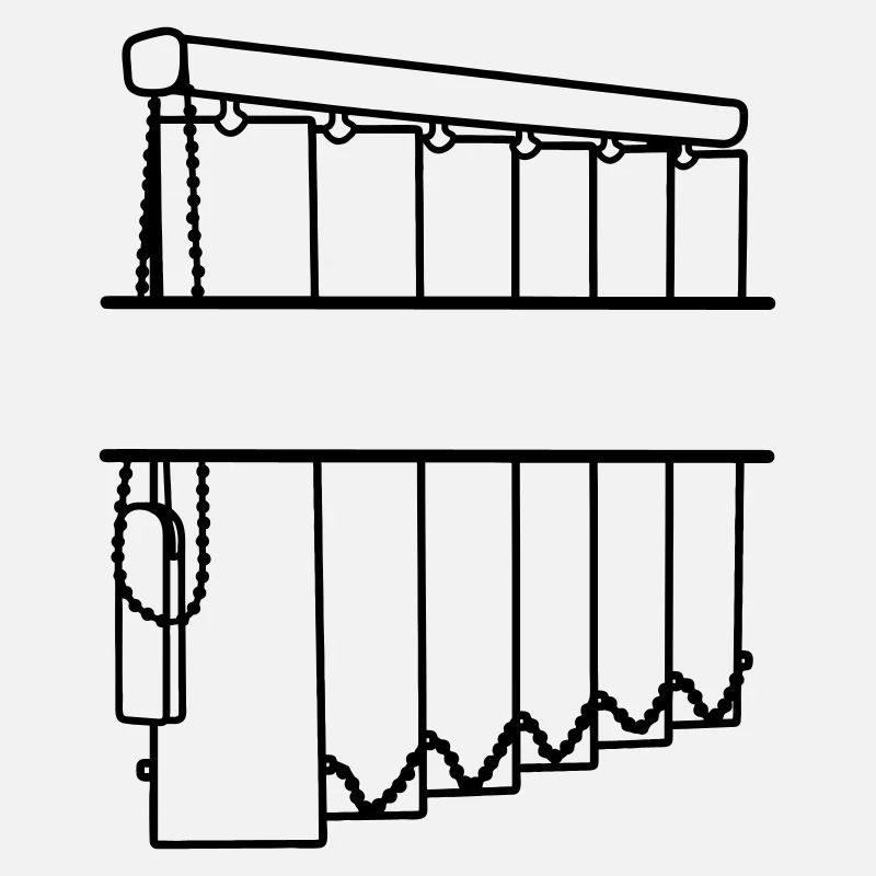 Slats transparent window coverings