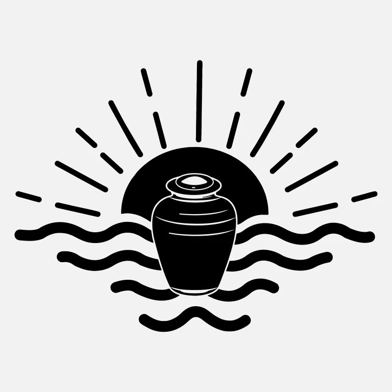 sunset sea urn