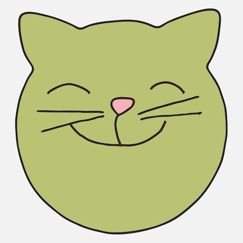 Tête de chat verte