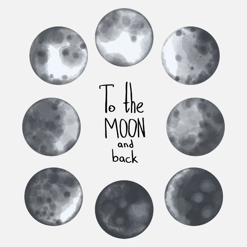 Mond Mosaik Neun Grautöne