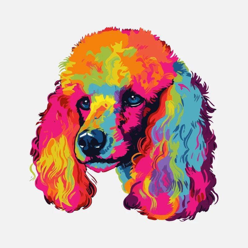 Caniche Chien Coloré