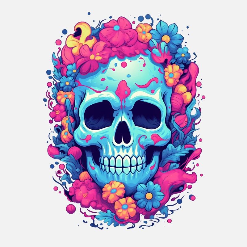 Skull Death Skull Colored Colorful
