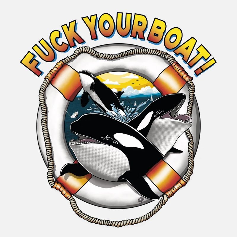 Orca im Rettungsring