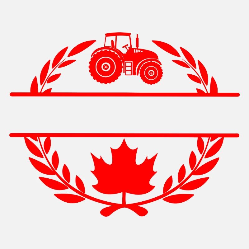 Canada maple leaf tractor laurel wreath