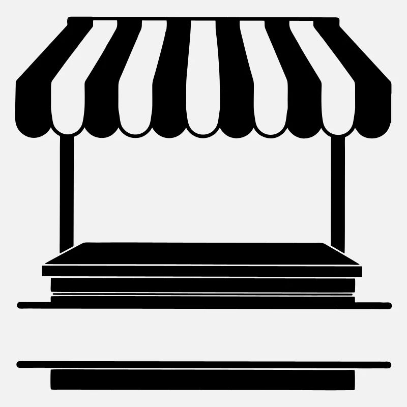 Marktstand-Logo transparent