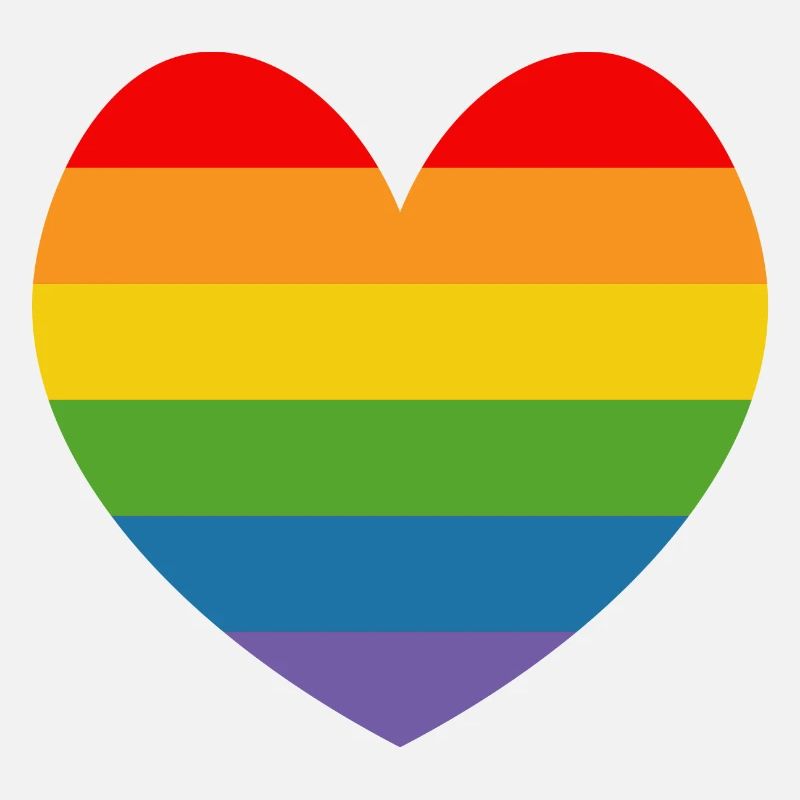 LGBT CSD TShirt Rainbow HEART