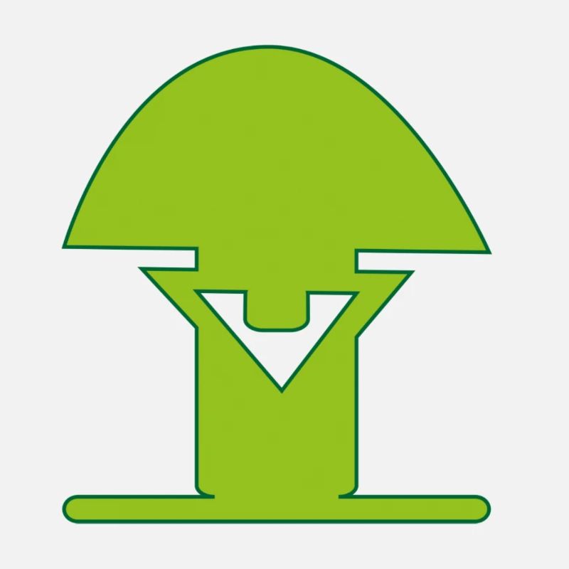 Logo du parti : Champignon gardien vert herbe