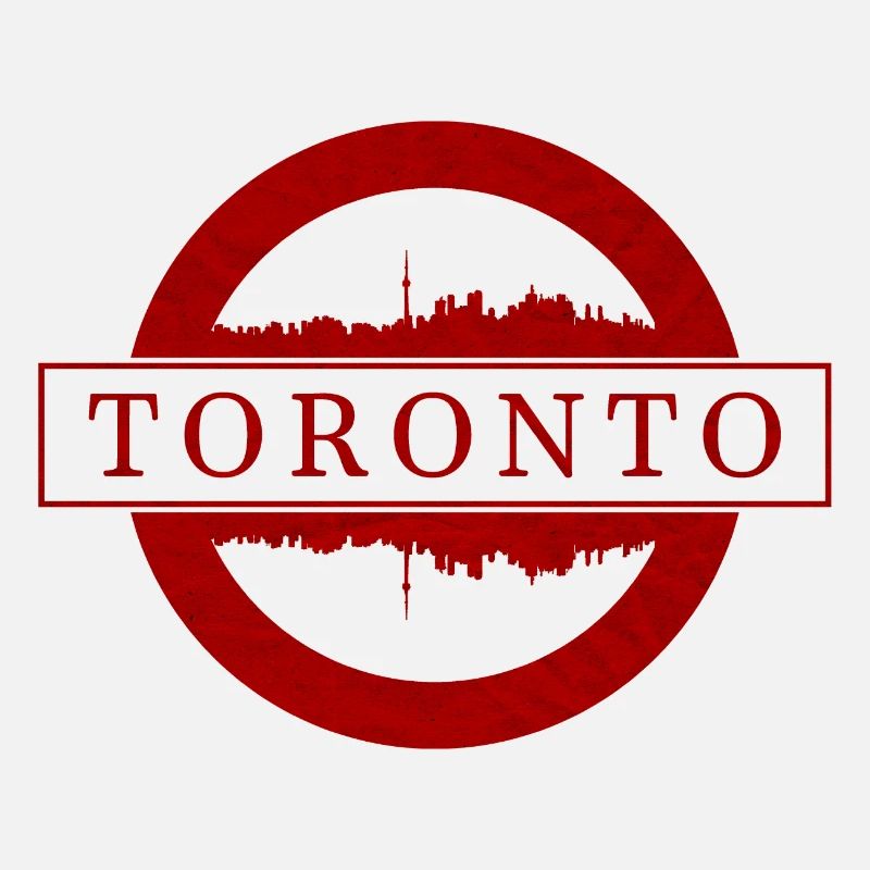 Toronto Stamp Skyline Red
