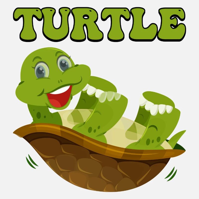 Playful Turtle in Happy Shell