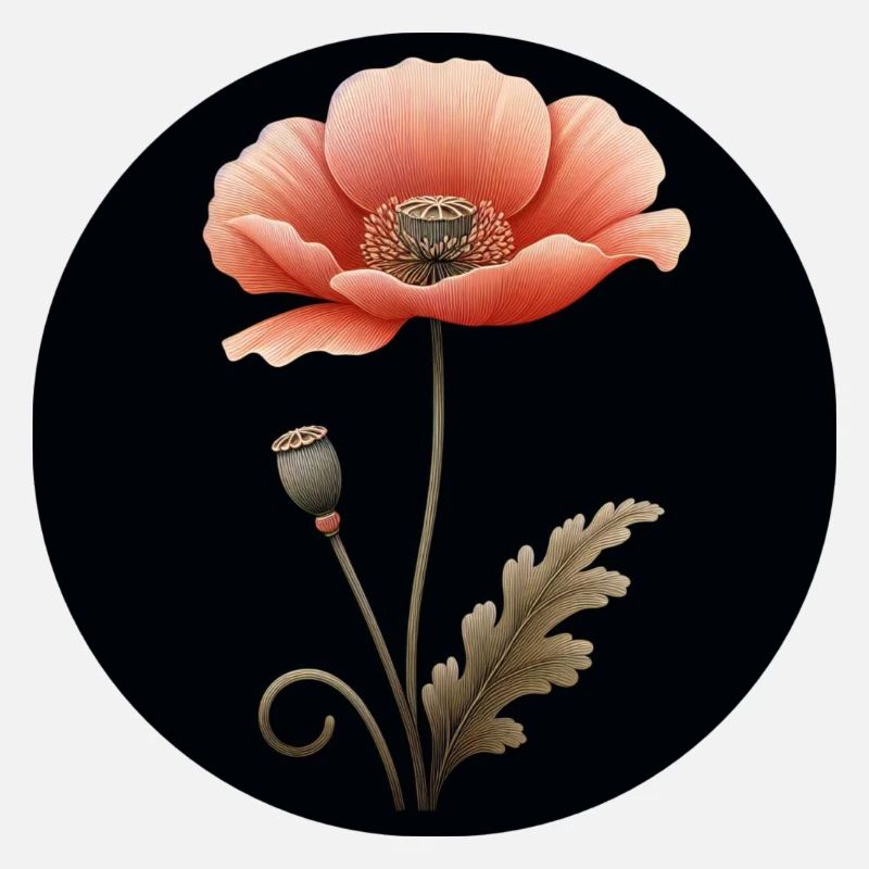 Mohnblume Mohn Blume rot orange
