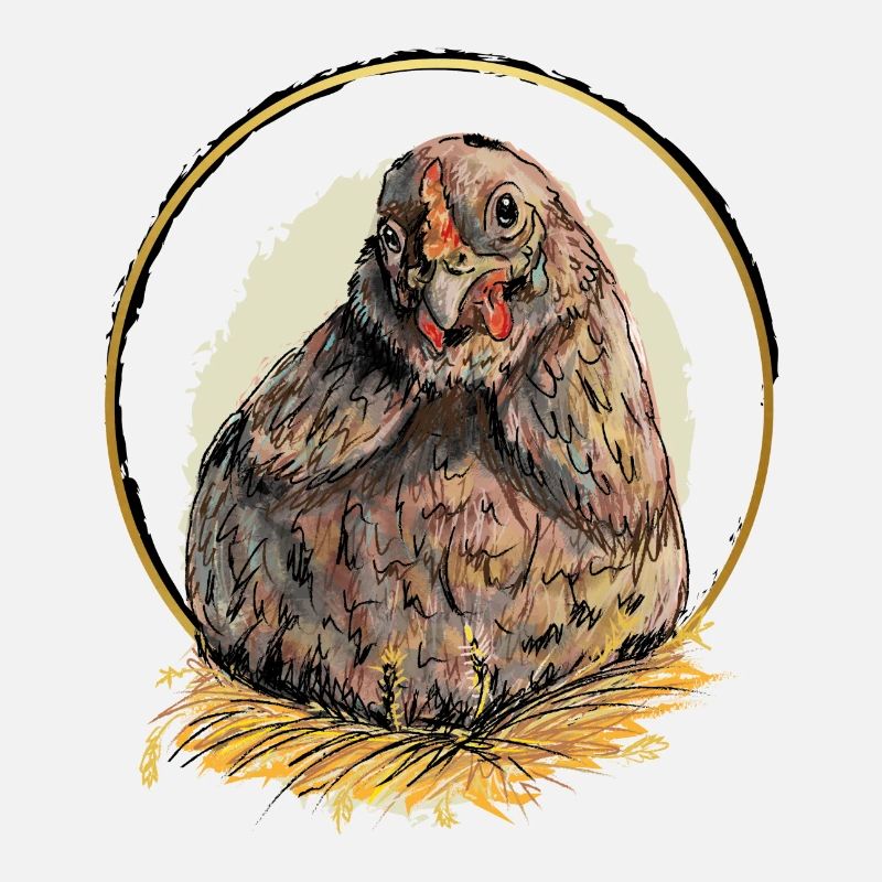 Poule dans le nid d’or