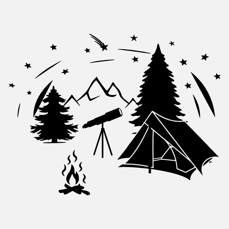 Sternenhimmel im Wald mit Starminokular