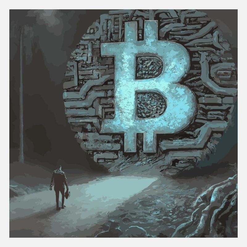 Futuristic Bitcoin Wall Art