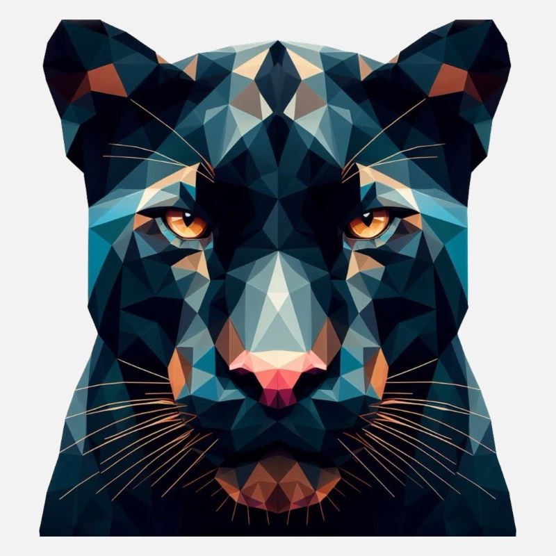 Ein Panther im Polygon-Stil
