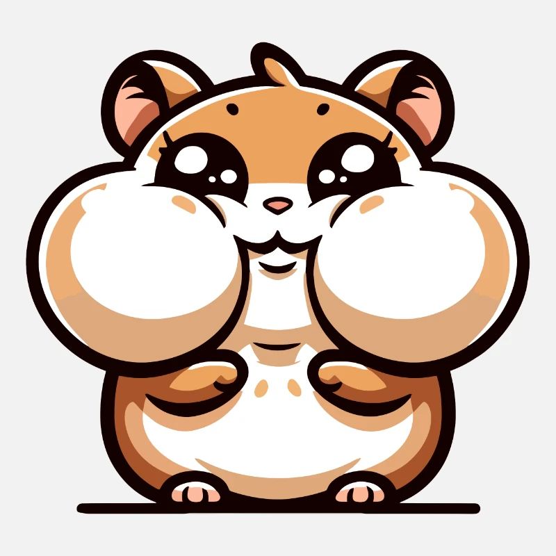 Ein Hamster im Cartoon-Stil