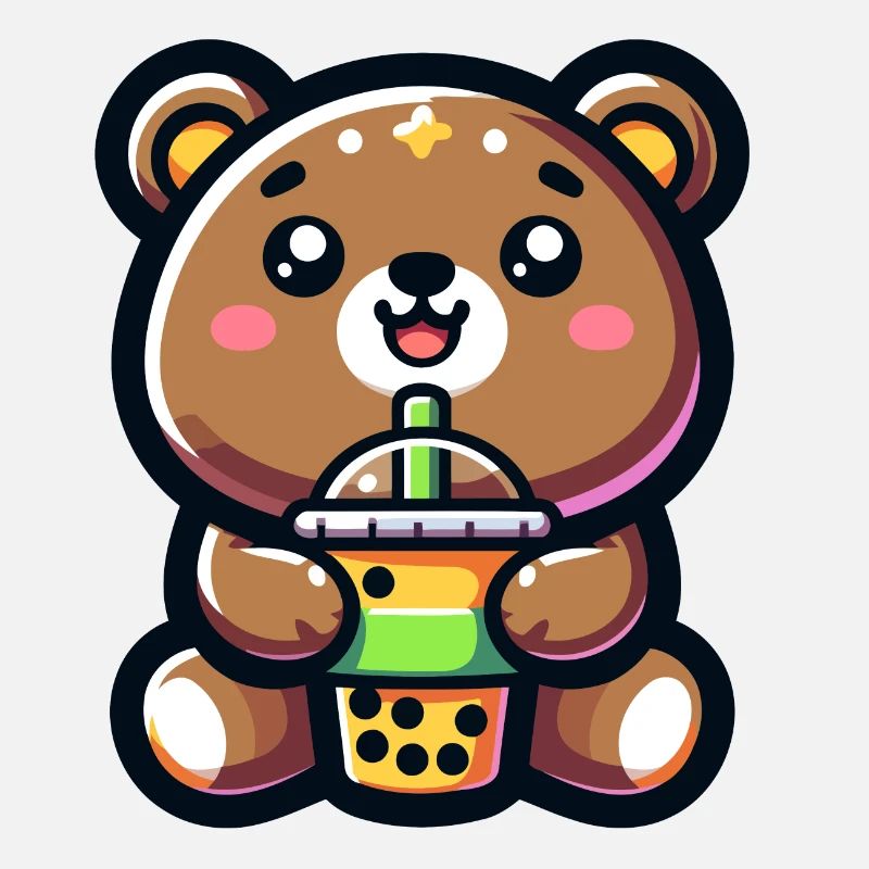 Boba Bear Bliss - Adorable Tea Hug