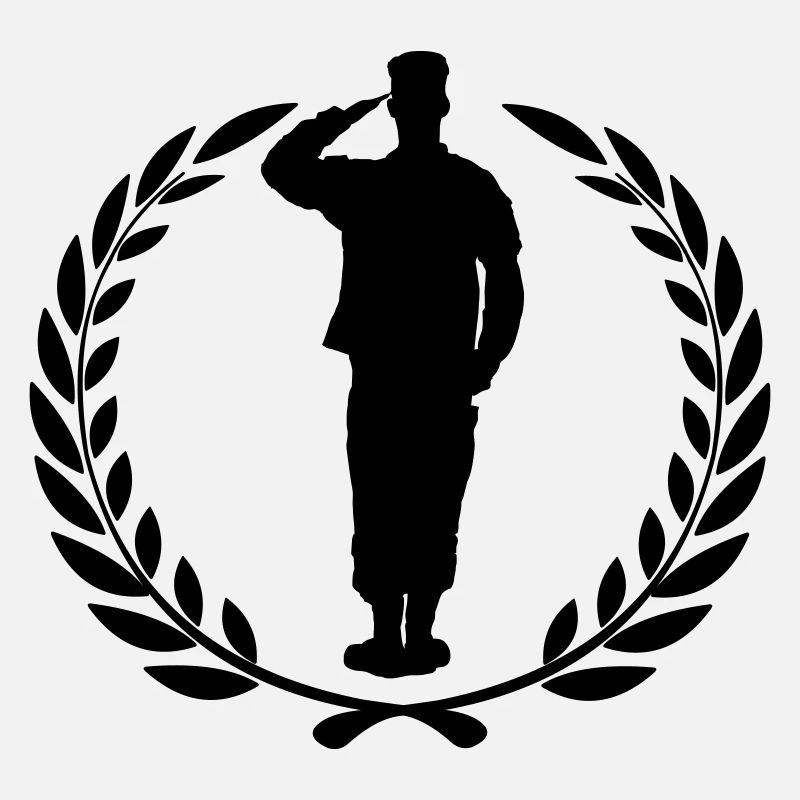 Respect soldier laurel wreath greets