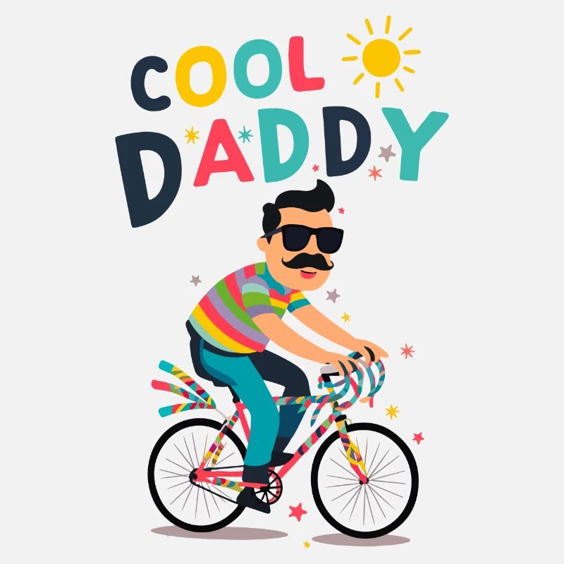 Lebendiges cooles Daddy-Radfahrer-Design