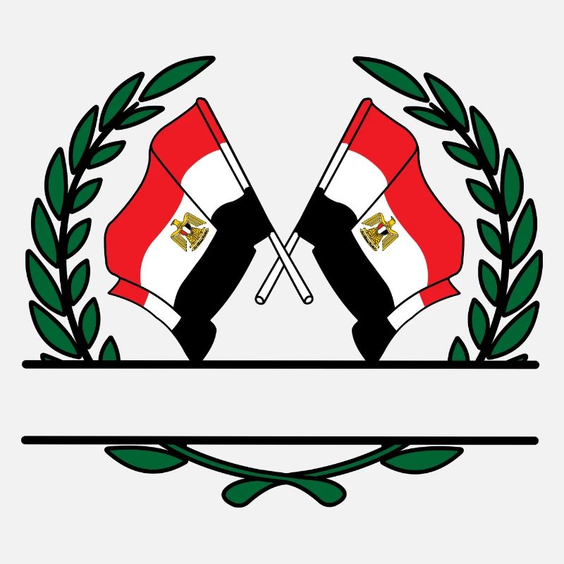 Flags Egypt laurel wreath banner